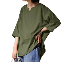 Laden Sie das Bild in den Galerie-Viewer, Literarisches Retro-Top mit V-Ausschnitt