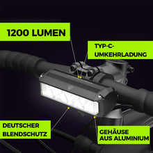 Laden Sie das Bild in den Galerie-Viewer, USB-Fahrradscheinwerfer aus Aluminiumlegierung