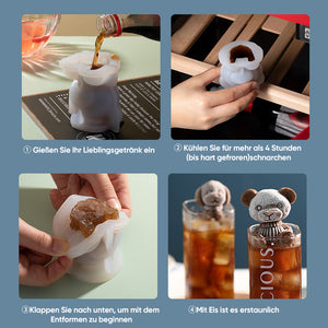 3D Teddybär Eiswürfelbereiter