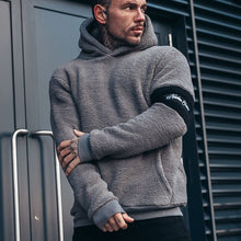 Laden Sie das Bild in den Galerie-Viewer, Langärmliges Lässiges Modisches Plüschiges Sweatshirt mit Kapuze