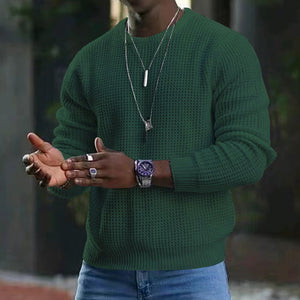 Langärmliger Pullover mit Rundhalsausschnitt