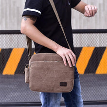 Laden Sie das Bild in den Galerie-Viewer, Herr Vintage Schultertasche aus Segeltuch