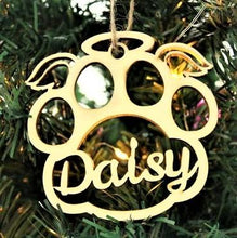 Laden Sie das Bild in den Galerie-Viewer, SANK®PERSONALISIERTE HUNDE/KATZE PFOTE WEIHNACHTSVERZIERUNG