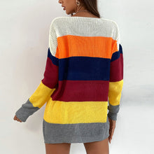 Laden Sie das Bild in den Galerie-Viewer, Kontrastgestreifter Pullover