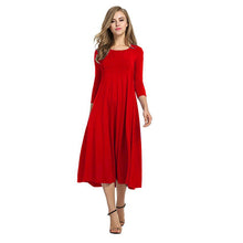 Laden Sie das Bild in den Galerie-Viewer, Neues Einfarbiges Elegantes Kleid Für Damen