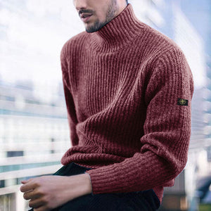 Rollkragen-Strickpullover für Herren
