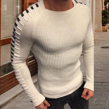 Laden Sie das Bild in den Galerie-Viewer, Langärmliger Strickpullover mit Rundhalsausschnitt