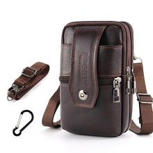 Laden Sie das Bild in den Galerie-Viewer, Multifunktionale Handy-Gürteltasche Aus Leder