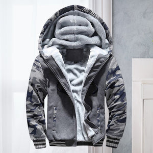 Kapuzenjacke aus Fleece mit Reißverschluss