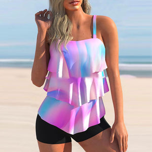 Bedruckter Boxerrock-Bikini