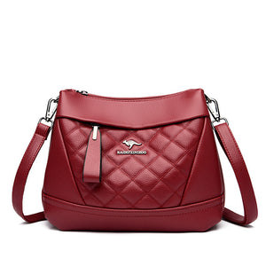 Rhomboid Tasche aus gekörntem Leder