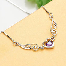 Laden Sie das Bild in den Galerie-Viewer, Engelsflügel Herz Halskette