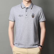 Laden Sie das Bild in den Galerie-Viewer, Einfarbiges geschäftliches Poloshirt mit Revers für Herren