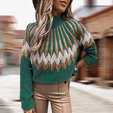 Laden Sie das Bild in den Galerie-Viewer, Lässiger Bedruckter Strickpullover