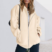 Laden Sie das Bild in den Galerie-Viewer, Übergroßes Damen-Sweatshirt mit Kapuze