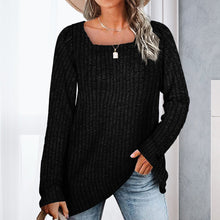 Laden Sie das Bild in den Galerie-Viewer, Square Neck Pit Strip Gebürsteter Freizeitpullover