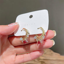 Laden Sie das Bild in den Galerie-Viewer, Elegante bunte Kristall Ohrringe
