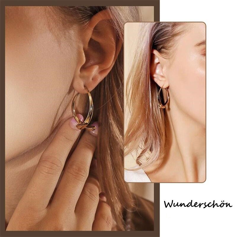Einfache geschwungene Modeohrringe