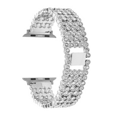 Laden Sie das Bild in den Galerie-Viewer, Iwatch Metallarmband mit Strasssteinen