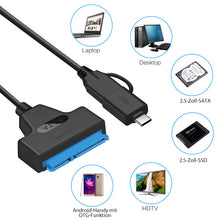 Laden Sie das Bild in den Galerie-Viewer, Universelles 2-in-1-Festplattenadapterkabel