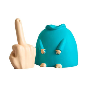 Kleines blaues Mittelfinger-Ornament
