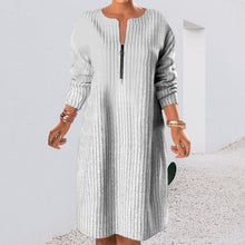 Laden Sie das Bild in den Galerie-Viewer, Einfarbiges Kleid mit Reißverschluss