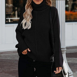 Gestrickter Rollkragenpullover
