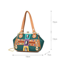 Laden Sie das Bild in den Galerie-Viewer, Damen Stilvolle Handtasche mit Schmucksteinen