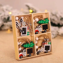 Laden Sie das Bild in den Galerie-Viewer, Weihnachtsschmuck aus Holz (12 Stück)