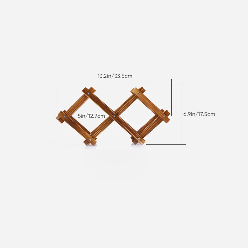 Klappbares Weinregal aus Holz