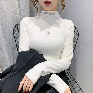 Warmer Langärmeliger Halbrollkragenpullover  für Damen