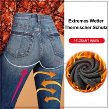 Laden Sie das Bild in den Galerie-Viewer, Verdickte Elastische Fleecejeans für Damen