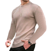 Laden Sie das Bild in den Galerie-Viewer, Schmales T-Shirt aus Baumwolle mit Waffelmuster