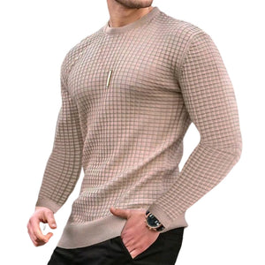 Schmales T-Shirt aus Baumwolle mit Waffelmuster