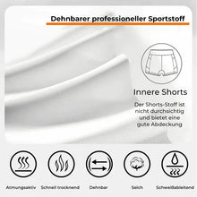 Laden Sie das Bild in den Galerie-Viewer, Modische, schnell trocknende Tennishosenröcke für Damen mit Taschen