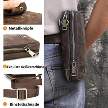 Laden Sie das Bild in den Galerie-Viewer, Retro-Umhängetasche &amp; Gürteltasche aus Leder für Herren