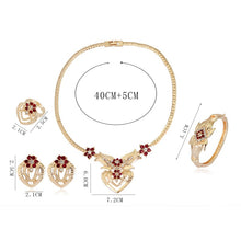 Laden Sie das Bild in den Galerie-Viewer, Vierteiliges Schmuckset aus Legierung