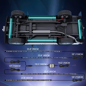 Bunte Lichtleisten für Auto-Chassis (4 Stück)