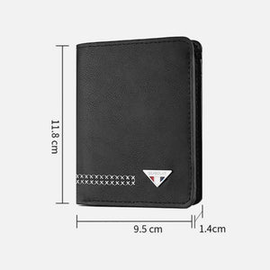Dreifach faltbare Herren-Brieftasche aus strapazierfähigem Leder