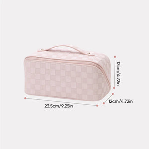 Kosmetiktasche mit Retro-Karomuster
