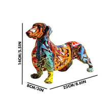 Laden Sie das Bild in den Galerie-Viewer, Nordisch bemalte Dackel-Statue
