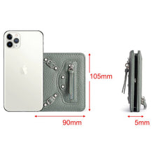 Laden Sie das Bild in den Galerie-Viewer, Ledergeldbörse für Damen mit mehreren Kartenfächern