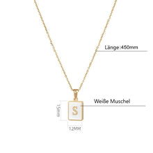 Laden Sie das Bild in den Galerie-Viewer, Damen Buchstabe Halskette aus Edelstahl