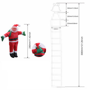 Weihnachtsleiter Dekoration Lichter mit Weihnachtsmann
