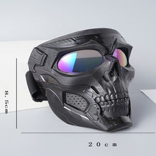 Laden Sie das Bild in den Galerie-Viewer, Radfahren Harley Goggles Totenkopfmaske