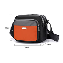 Laden Sie das Bild in den Galerie-Viewer, Kontrastierende lässige leichte wasserdichte Umhängetasche aus Nylon