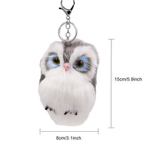 Laden Sie das Bild in den Galerie-Viewer, Süßer Plüsch-Eulen-Schlüsselanhänger