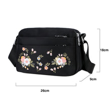 Laden Sie das Bild in den Galerie-Viewer, Wasserdichte Umhängetasche mit bestickter Blume