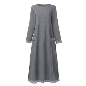Spitzen-Fleece-Kleid