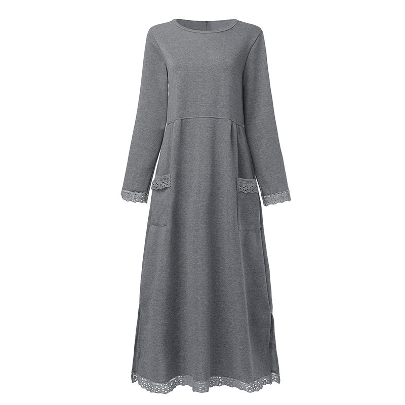 Spitzen-Fleece-Kleid